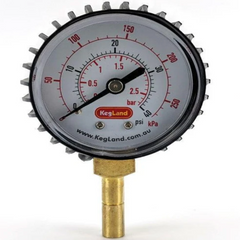 Push in Pressure Gauge 0-40psi